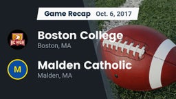 Recap: Boston College  vs. Malden Catholic  2017