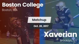 Matchup: Boston College vs. Xaverian  2017
