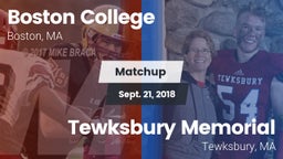 Matchup: Boston College vs. Tewksbury Memorial 2018