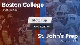 Matchup: Boston College vs. St. John's Prep 2018