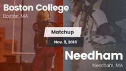 Matchup: Boston College vs. Needham 2018