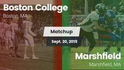 Matchup: Boston College vs. Marshfield  2019