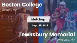 Matchup: Boston College vs. Tewksbury Memorial 2019