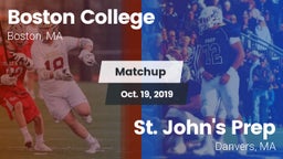 Matchup: Boston College vs. St. John's Prep 2019