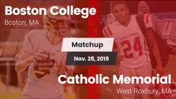 Matchup: Boston College vs. Catholic Memorial  2019