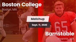 Matchup: Boston College vs. Barnstable  2020