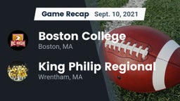 Recap: Boston College  vs. King Philip Regional  2021