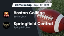 Recap: Boston College  vs. Springfield Central  2021