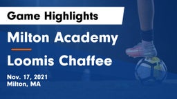Milton Academy vs Loomis Chaffee Game Highlights - Nov. 17, 2021