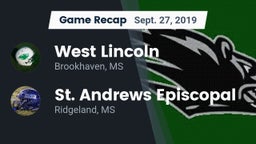 Recap: West Lincoln  vs. St. Andrews Episcopal  2019