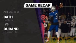 Recap: Bath  vs. Durand  2016