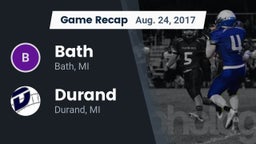 Recap: Bath  vs. Durand  2017