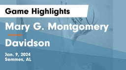 Mary G. Montgomery  vs Davidson  Game Highlights - Jan. 9, 2024