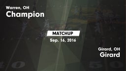 Matchup: Champion vs. Girard  2016