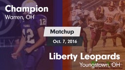 Matchup: Champion vs. Liberty Leopards 2016