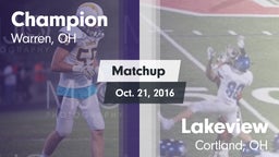 Matchup: Champion vs. Lakeview  2016
