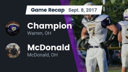 Recap: Champion  vs. McDonald  2017