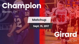 Matchup: Champion vs. Girard  2017