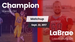 Matchup: Champion vs. LaBrae  2017