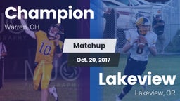 Matchup: Champion vs. Lakeview  2017