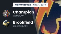 Recap: Champion  vs. Brookfield  2019