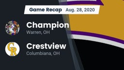 Recap: Champion  vs. Crestview  2020