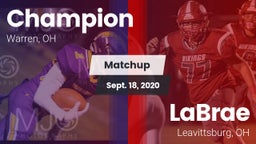 Matchup: Champion vs. LaBrae  2020