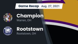 Recap: Champion  vs. Rootstown  2021