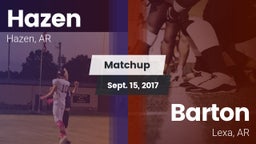 Matchup: Hazen vs. Barton  2017