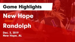 New Hope  vs Randolph  Game Highlights - Dec. 3, 2019