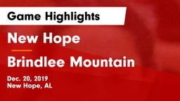 New Hope  vs Brindlee Mountain Game Highlights - Dec. 20, 2019