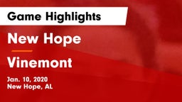 New Hope  vs Vinemont  Game Highlights - Jan. 10, 2020
