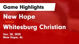 New Hope  vs Whitesburg Christian Game Highlights - Jan. 28, 2020