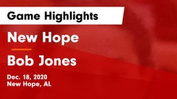 New Hope  vs Bob Jones  Game Highlights - Dec. 18, 2020