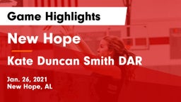 New Hope  vs Kate Duncan Smith DAR  Game Highlights - Jan. 26, 2021