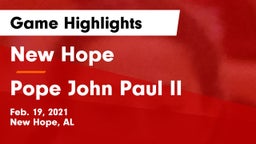 New Hope  vs Pope John Paul II Game Highlights - Feb. 19, 2021