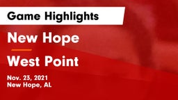 New Hope  vs West Point Game Highlights - Nov. 23, 2021