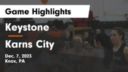 Keystone  vs Karns City  Game Highlights - Dec. 7, 2023