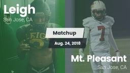 Matchup: Leigh vs. Mt. Pleasant  2018