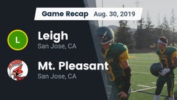 Recap: Leigh  vs. Mt. Pleasant  2019