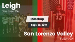 Matchup: Leigh vs. San Lorenzo Valley  2019