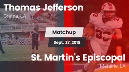 Matchup: Thomas Jefferson Aca vs. St. Martin's Episcopal  2019