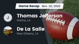 Recap: Thomas Jefferson  vs. De La Salle  2020