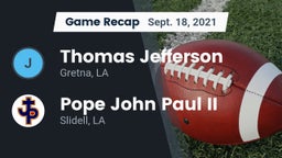 Recap: Thomas Jefferson  vs. Pope John Paul II 2021