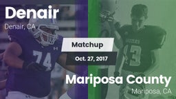 Matchup: Denair vs. Mariposa County  2017