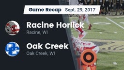 Recap: Racine Horlick vs. Oak Creek  2017