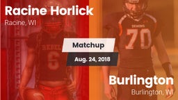 Matchup: Racine Horlick vs. Burlington  2018