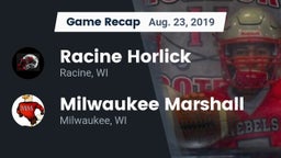 Recap: Racine Horlick vs. Milwaukee Marshall  2019