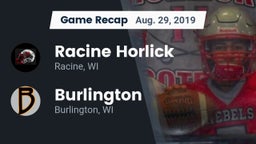 Recap: Racine Horlick vs. Burlington  2019