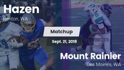 Matchup: Hazen vs. Mount Rainier  2018